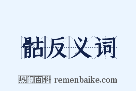 骷反义词是什么意思的图片